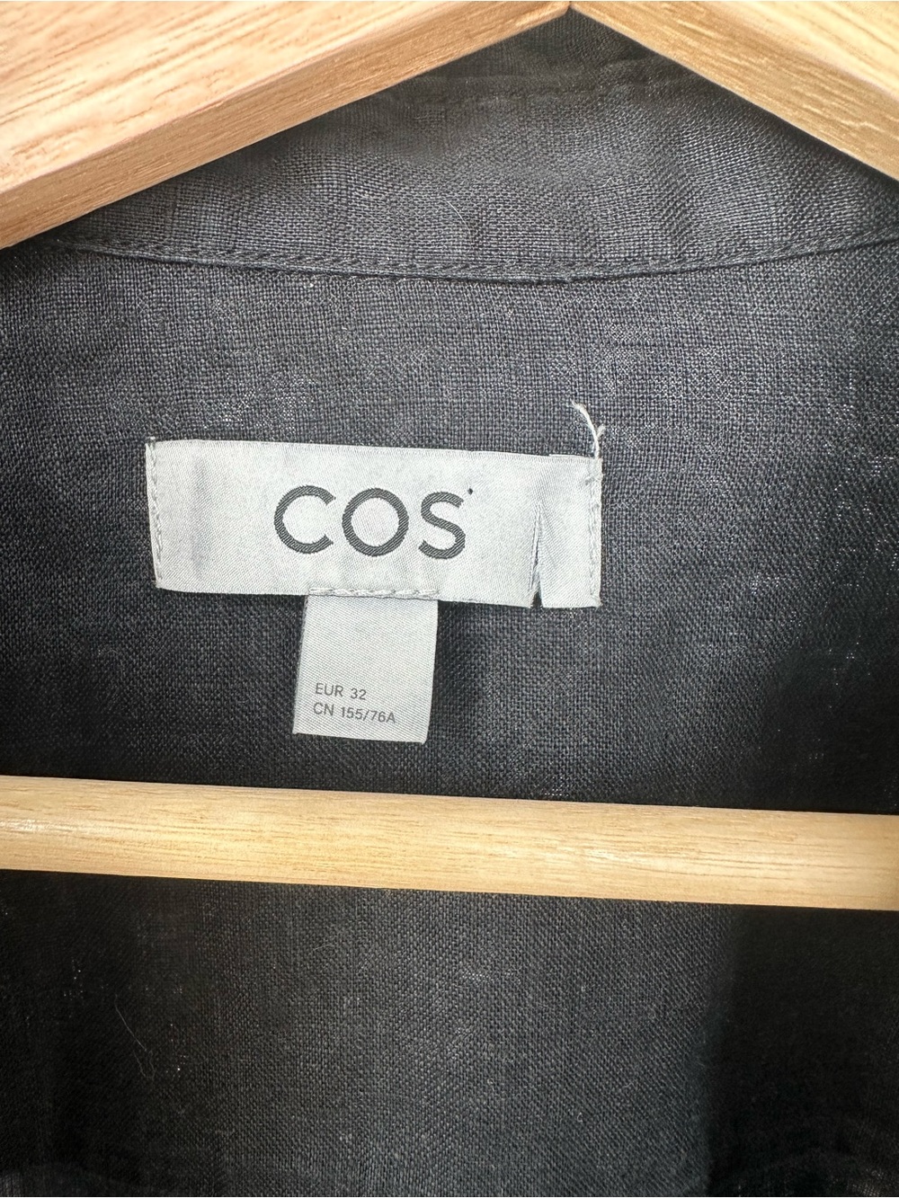 COS Linen Black Oversized Button-Up Shirt - Picture 10 of 15